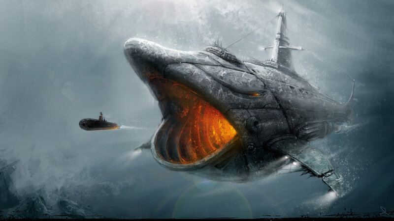 Giant Whale Submarine — Gray