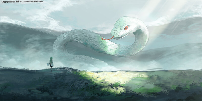 Giant White Snake