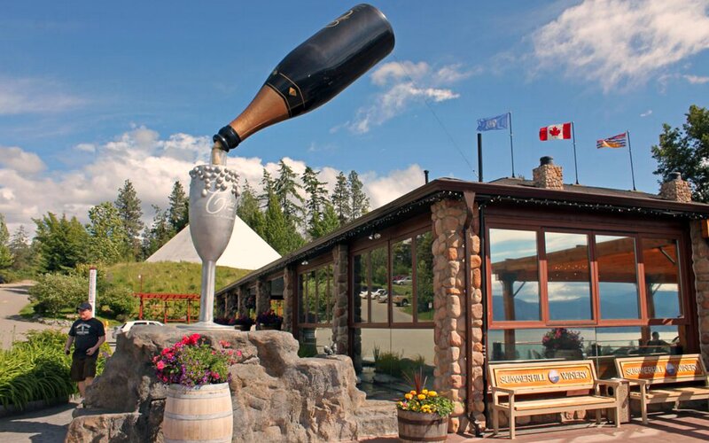 Giant Wine Bottle Sculpture