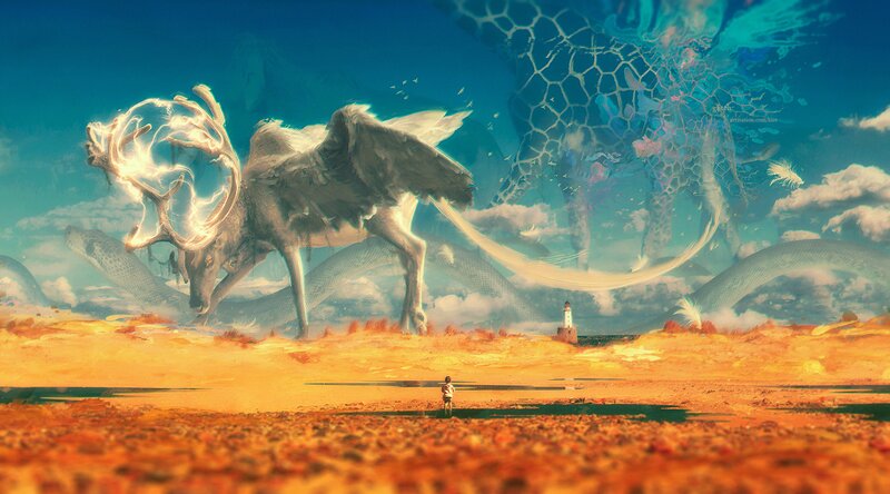 Giant Winged Deer