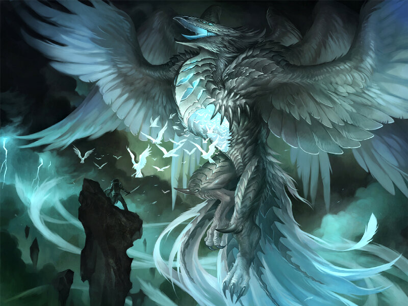 Giant Winged Dragon — Blue