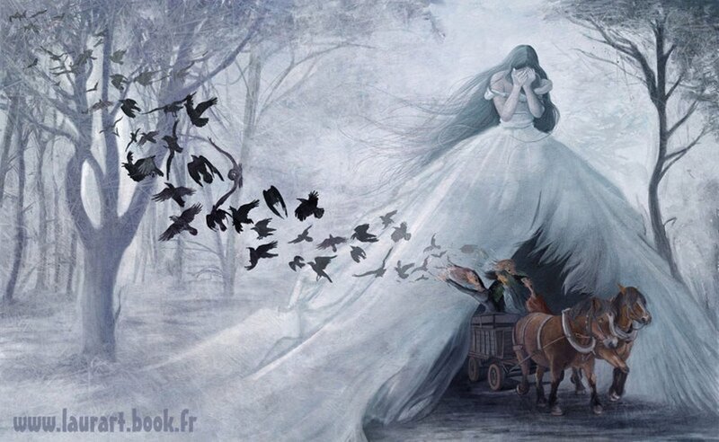 Giant Woman in White Dress — Dramatic