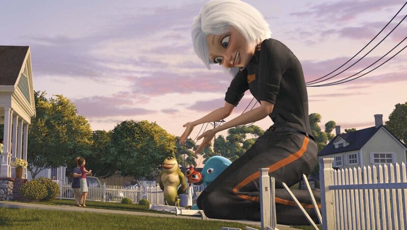Giant Woman in Yard