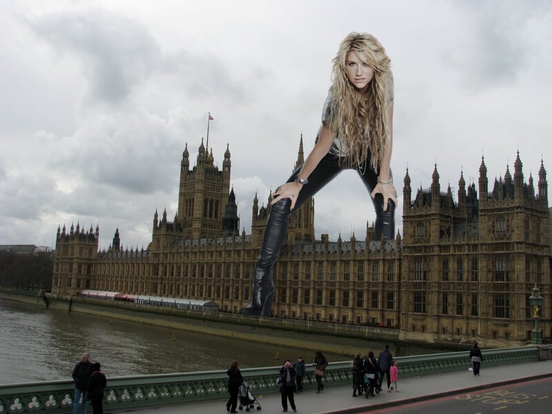 giant woman over London