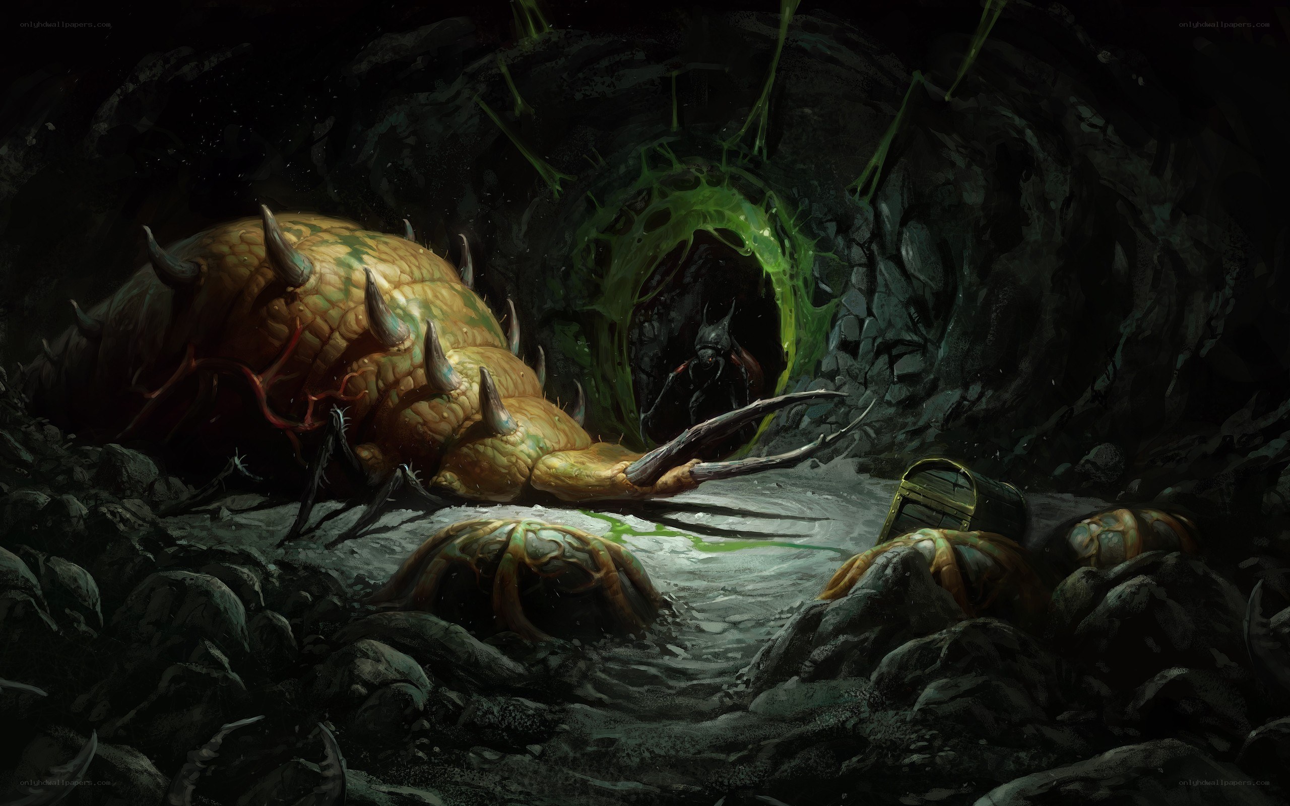 Giant worm in a cave