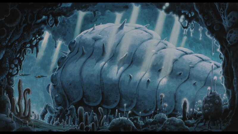 giant worm in alien cave