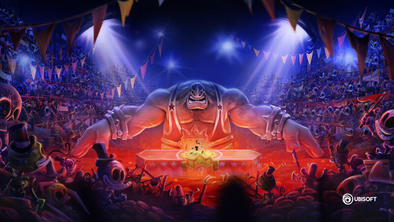 Giant Wrestler in Arena