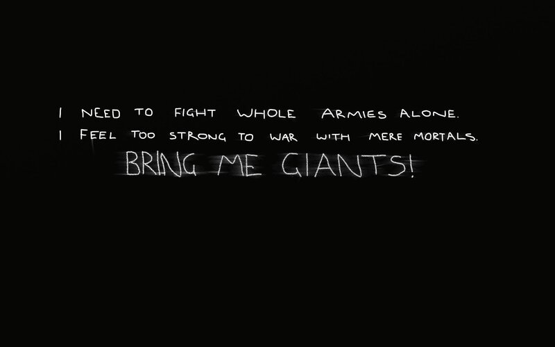 Giants challenge text