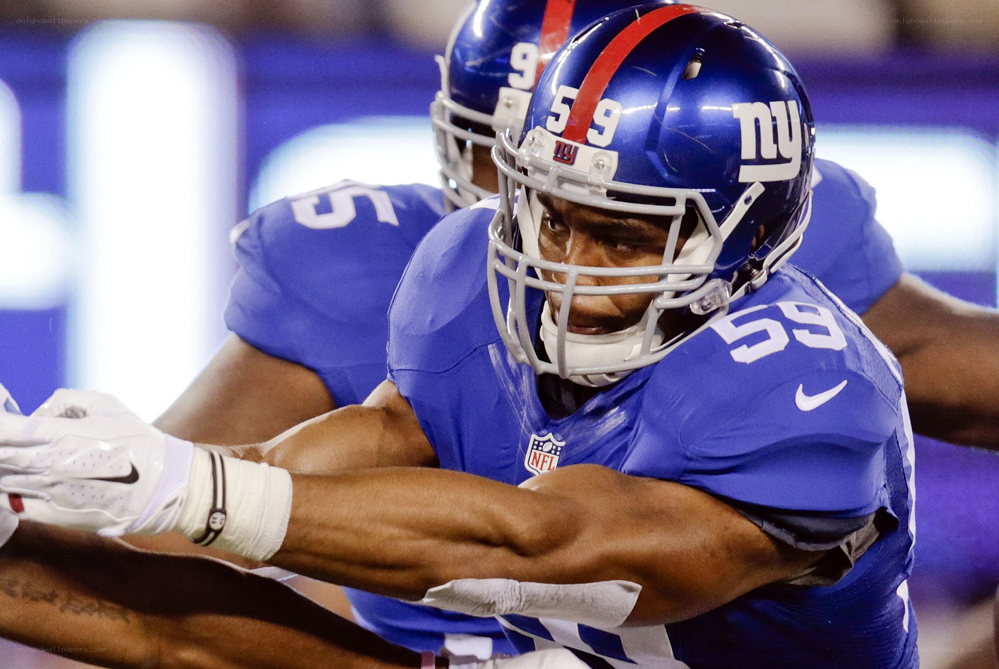 Giants football player in action