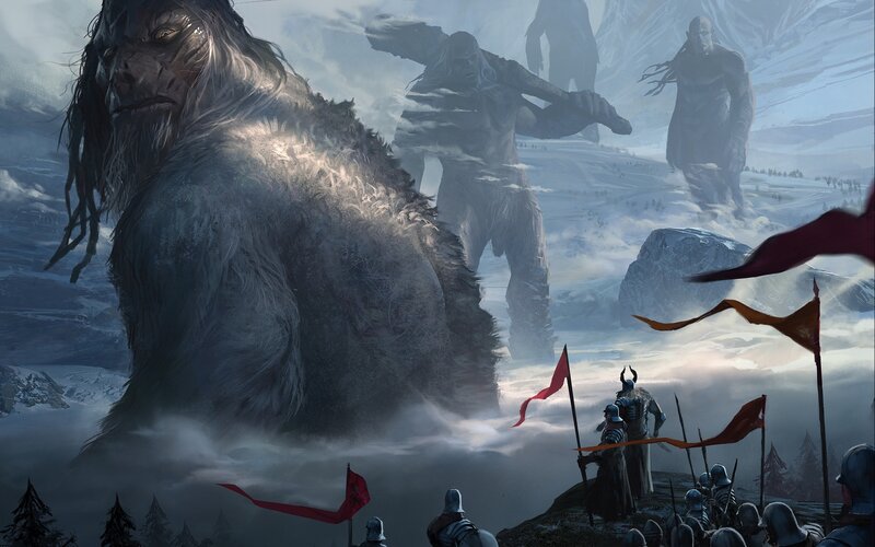 Giants in Snowy Mountains