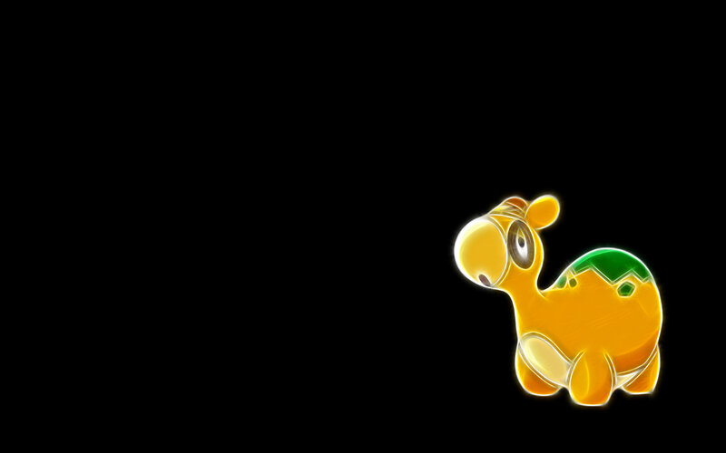 Gible glowing on black