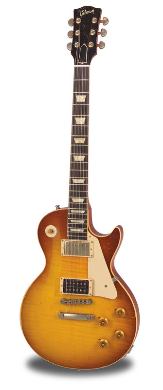 Gibson Electric Guitar — Brown, Neutral, Photograph