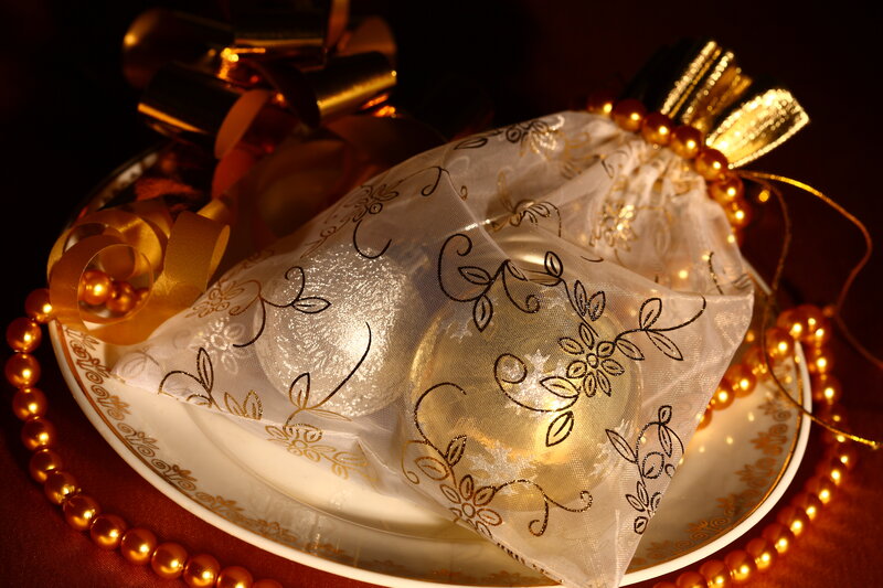 Gift Bag on Plate