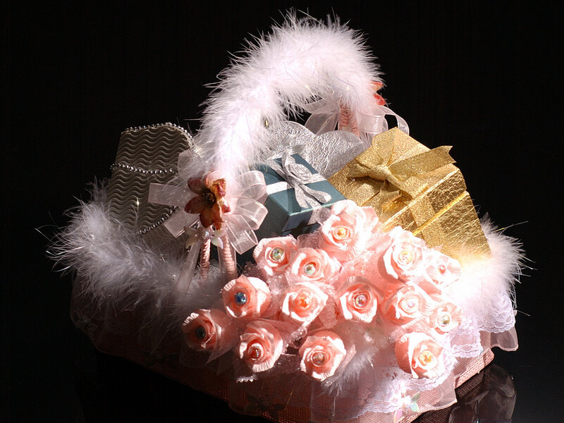 Gift Basket with Flowers