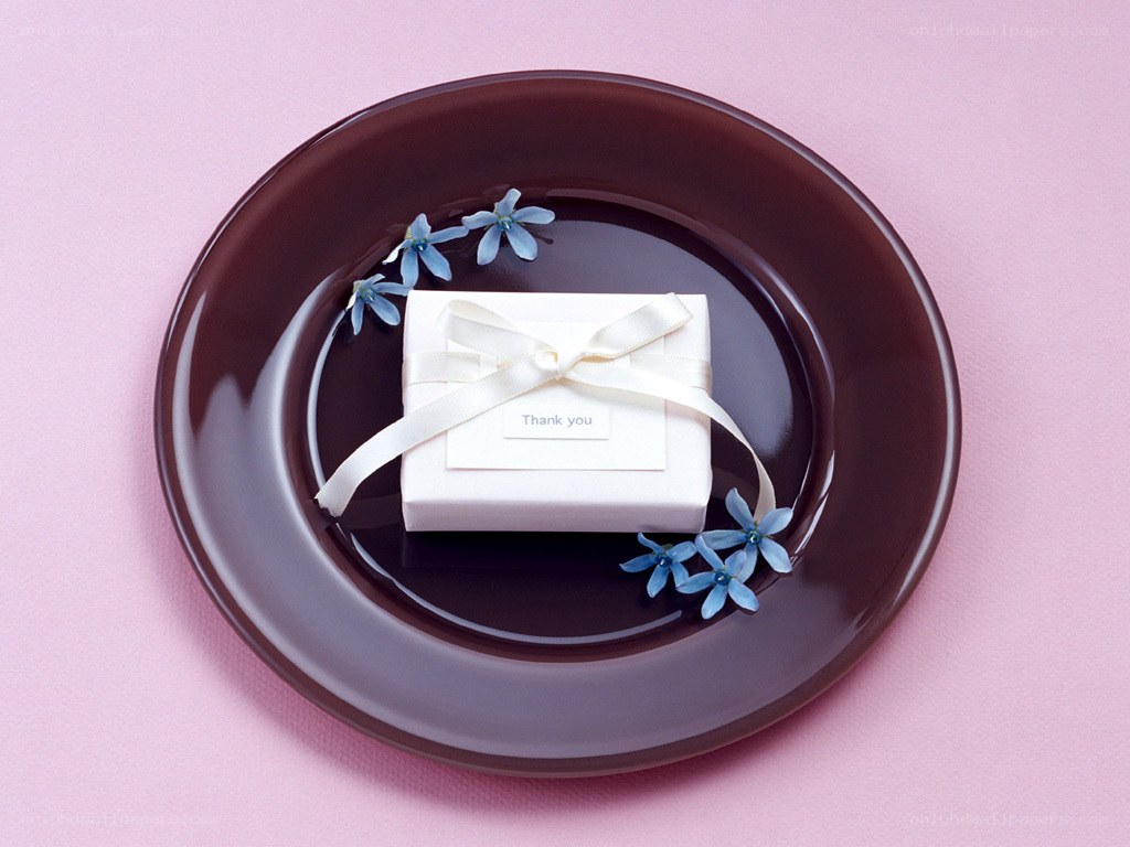 gift box on a plate