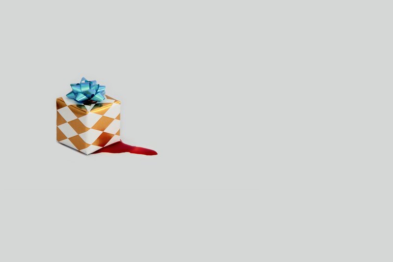 Gift Box with Bow — White, Neutral