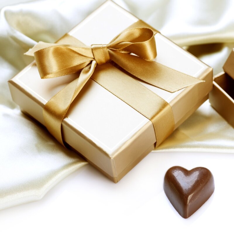 Gift Box with Chocolate — White
