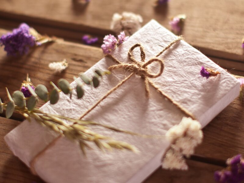 Gift Box with Dried Flowers