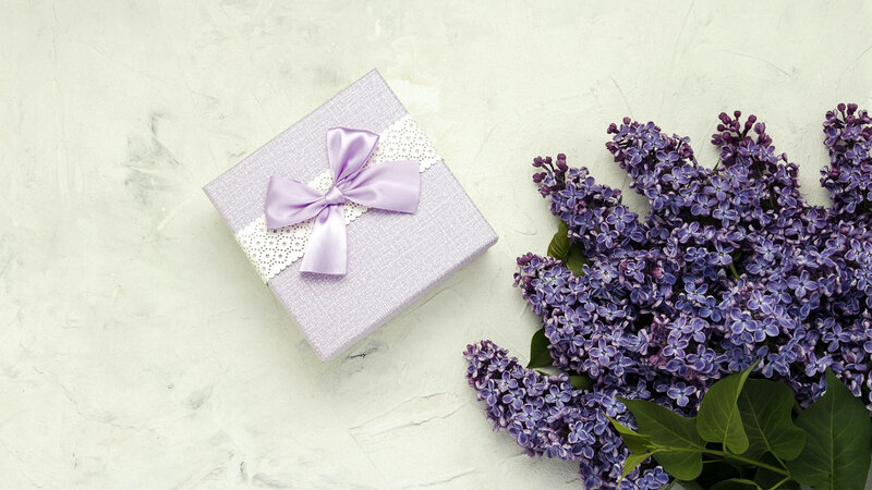 Gift Box with Lilacs