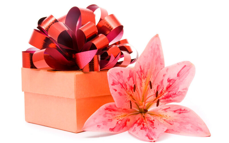 Gift Box with Lily