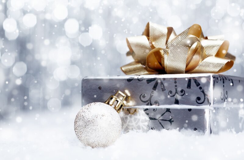Gift Box with Ornament — Silver