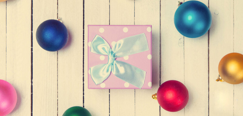 Gift Box with Ornaments — Pink