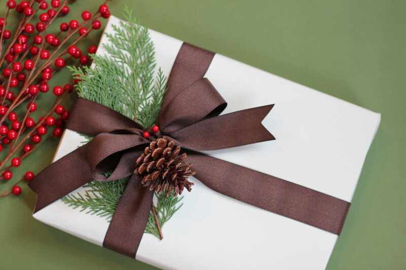 Gift Box with Pine Cone