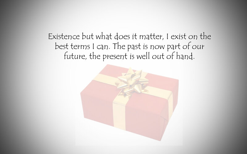 gift box with quote