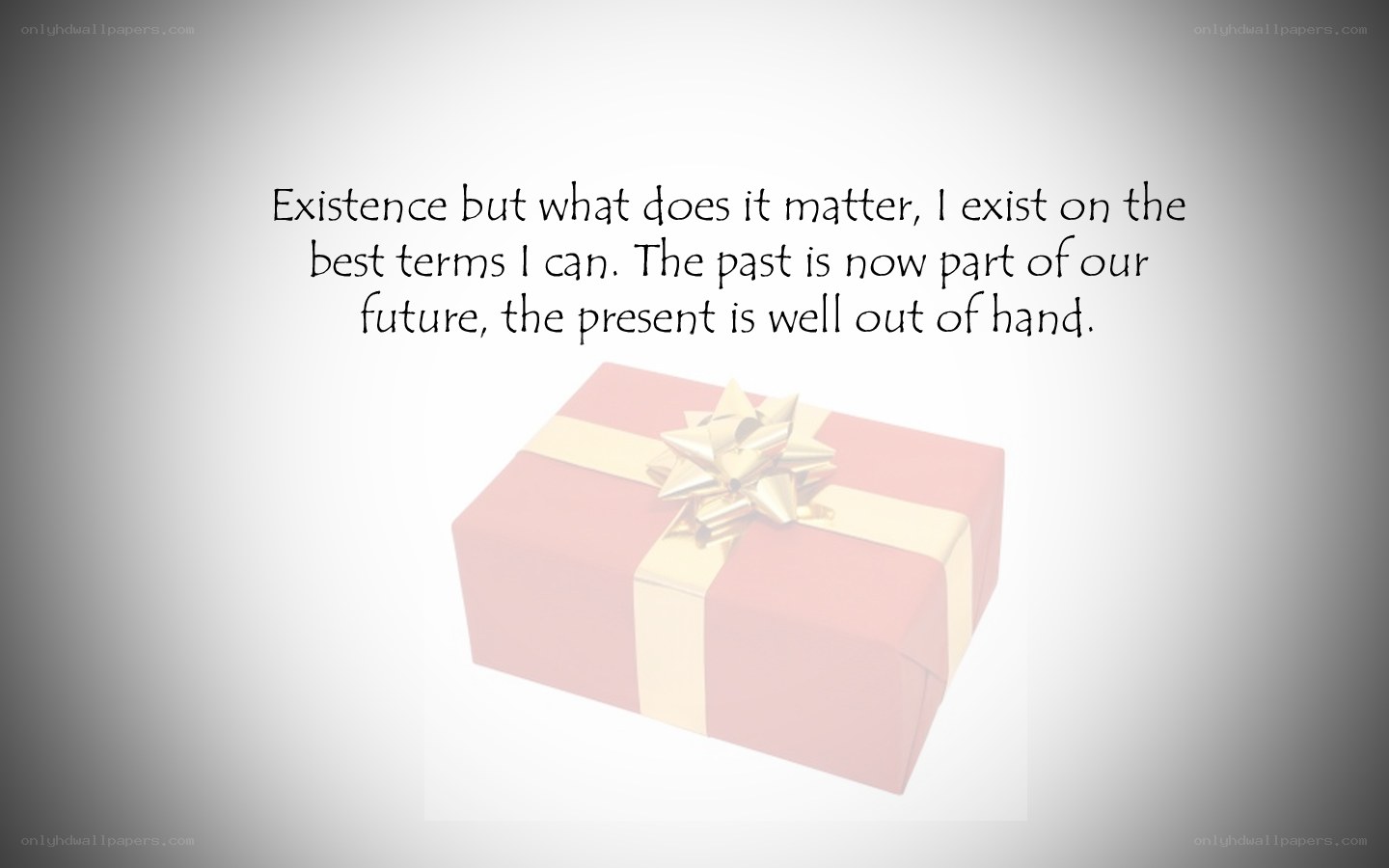 gift box with quote
