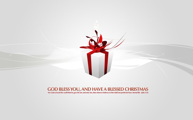 Gift Box with Red Bow — White