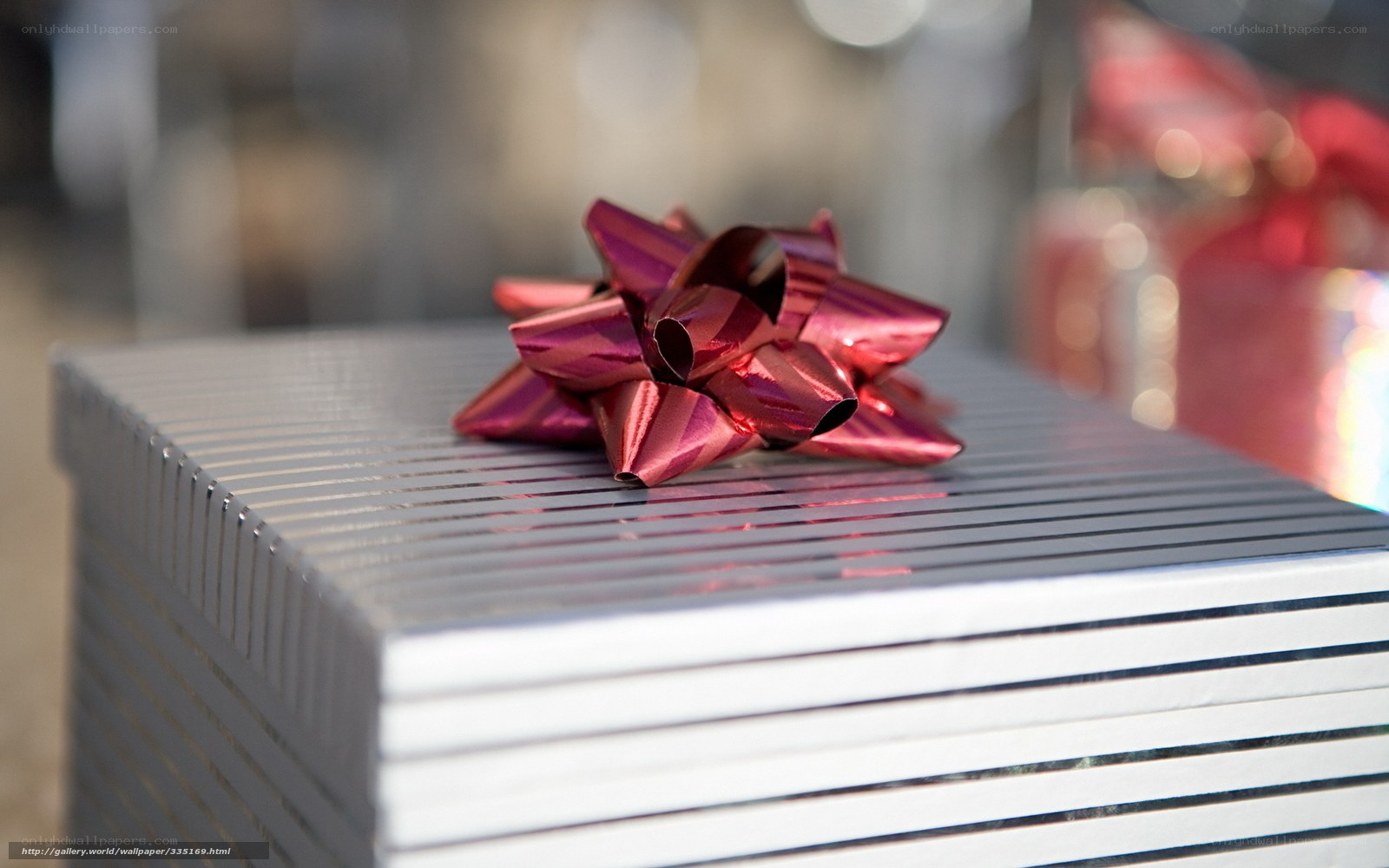 gift box with red bow