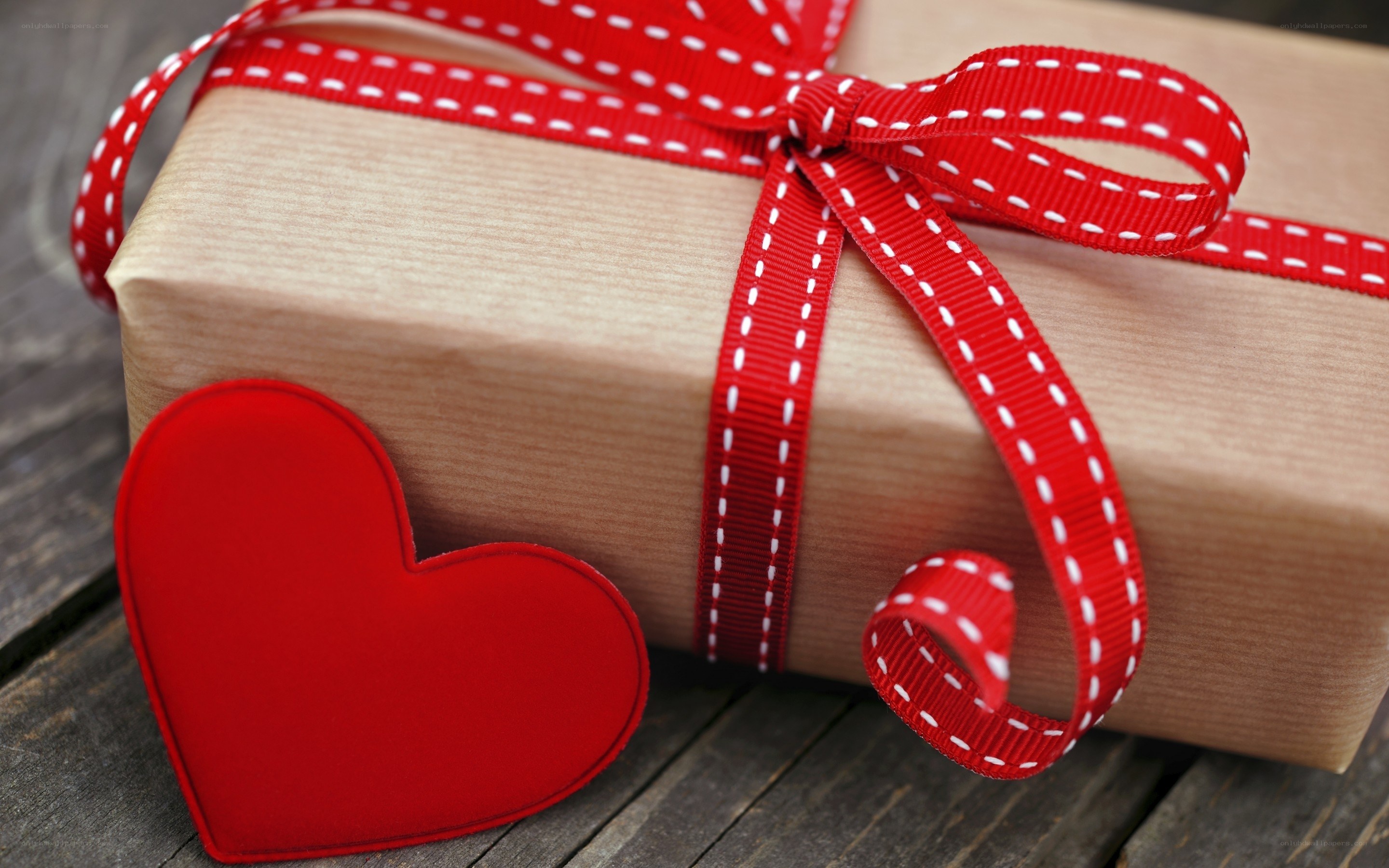 gift box with red heart
