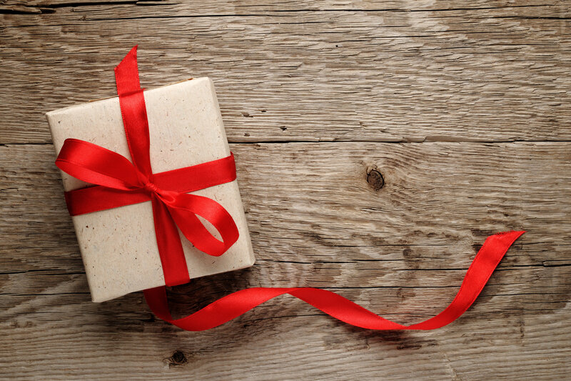 Gift Box with Red Ribbon — Calm