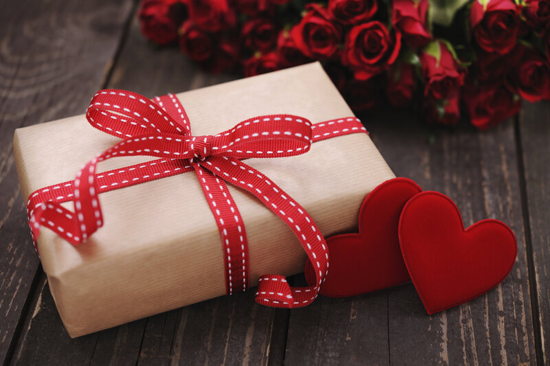 Gift Box with Red Ribbon — Romantic