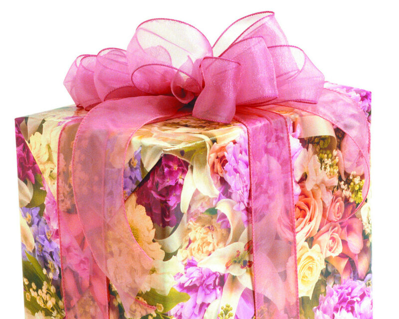 Gift Box with Ribbon — Pink, Festive, Photograph
