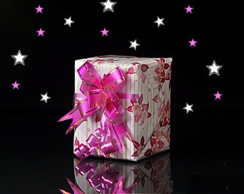 Gift Box with Ribbon — Pink