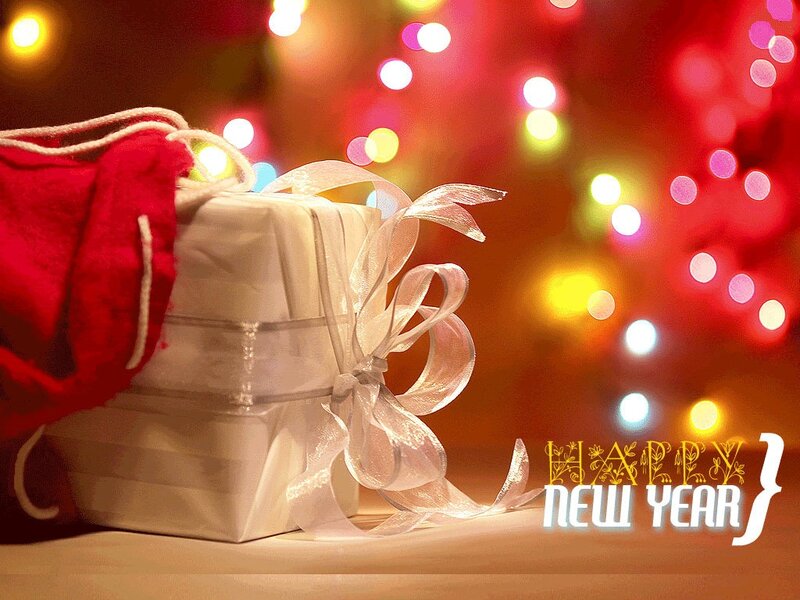 Gift Box with Ribbon — Red, Festive, Night