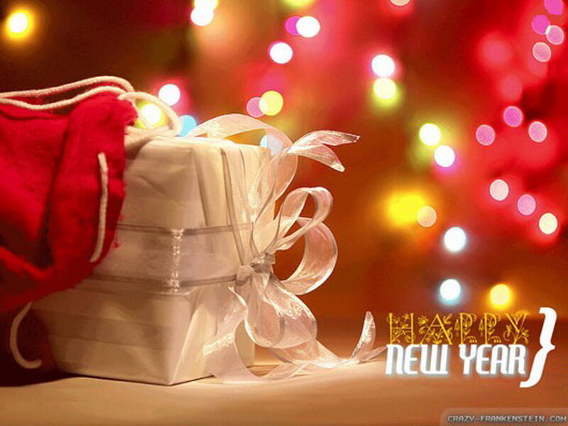 Gift Box with Ribbon — Red, Festive