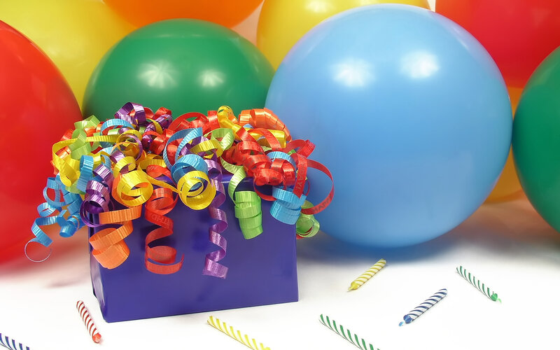 Gift Box with Ribbons — Blue