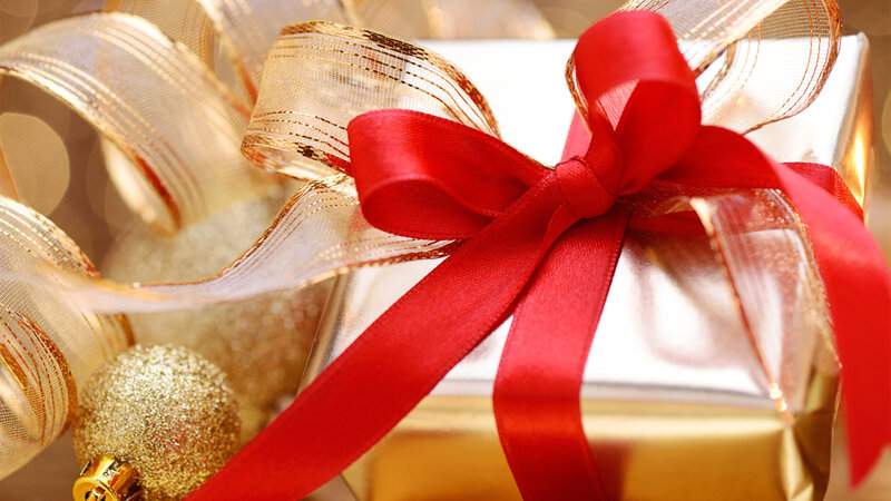 Gift Box with Ribbons — Red