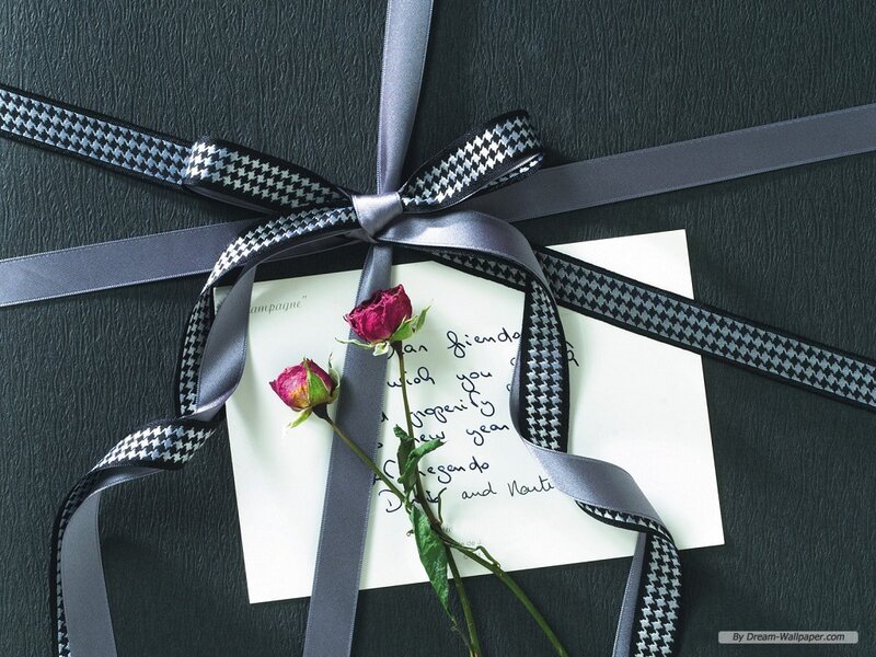 Gift Box with Rose — Black