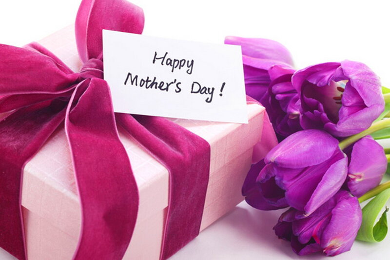 Gift Box with Tulips — Pink