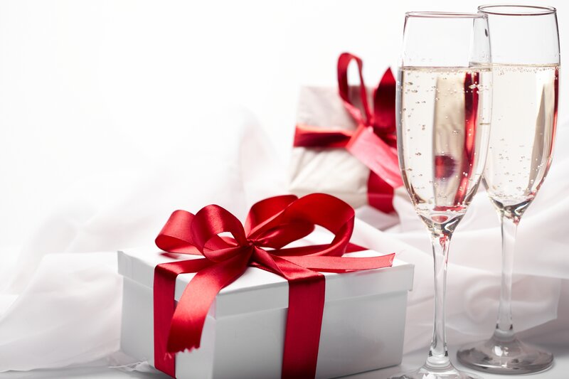 Gift Boxes and Champagne