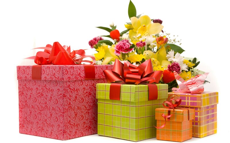 Gift Boxes and Flowers