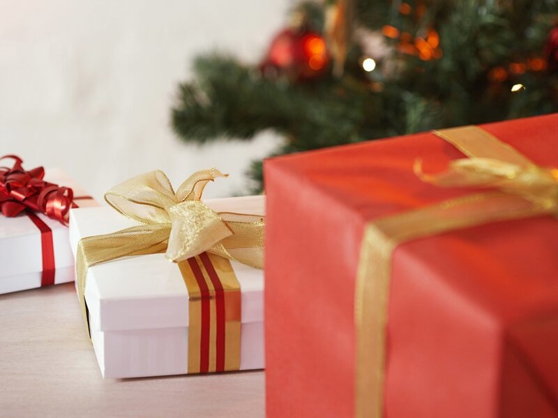 Gift Boxes Near Tree