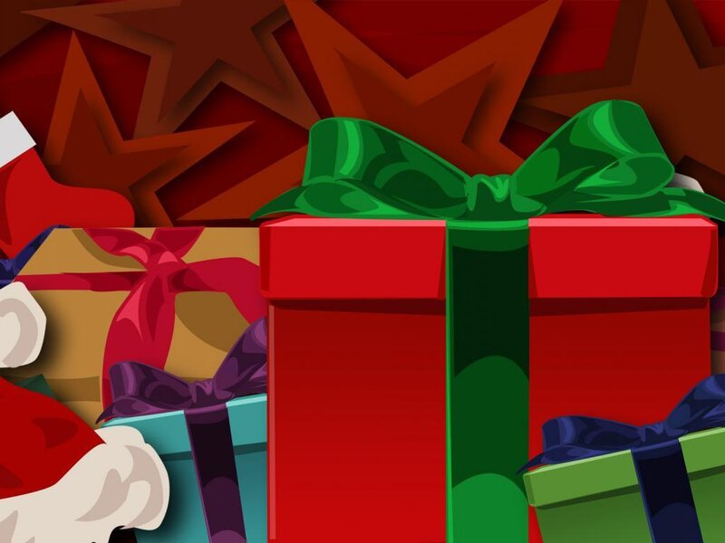 Gift Boxes with Bows — Red