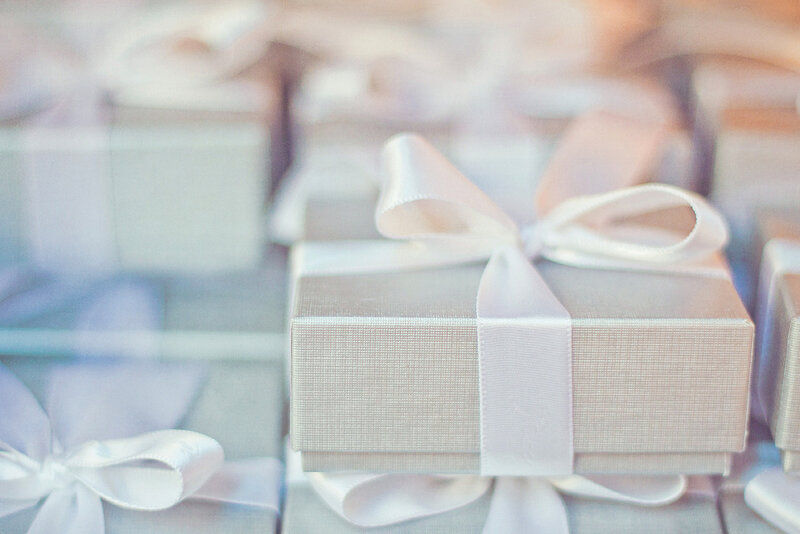 Gift Boxes with Ribbons — White