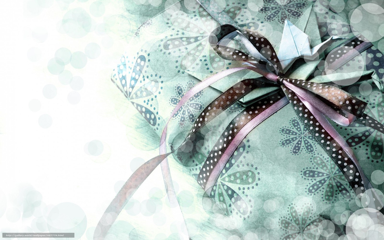 gift with origami crane