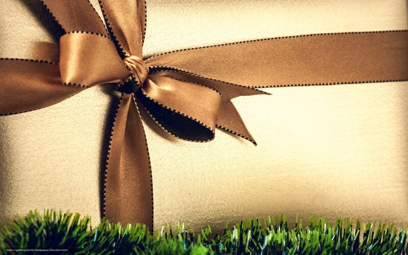 gift with ribbon bow
