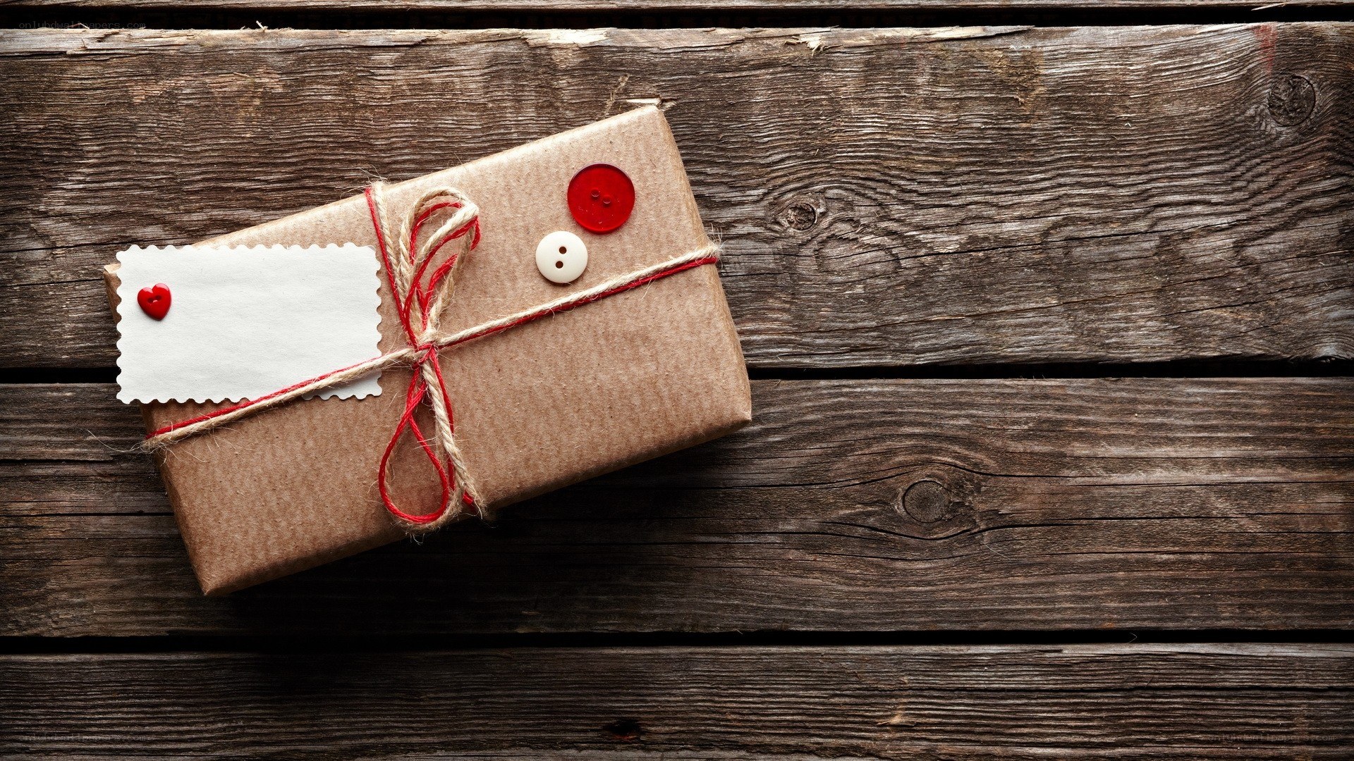 gift wrapped on wood